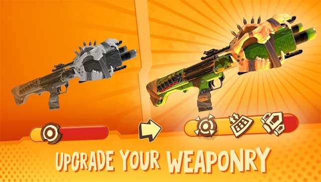 Nâng cấp súng của bạn và mở khóa nhiều vũ khí mới khi lên cấp hoặc chiến thắng