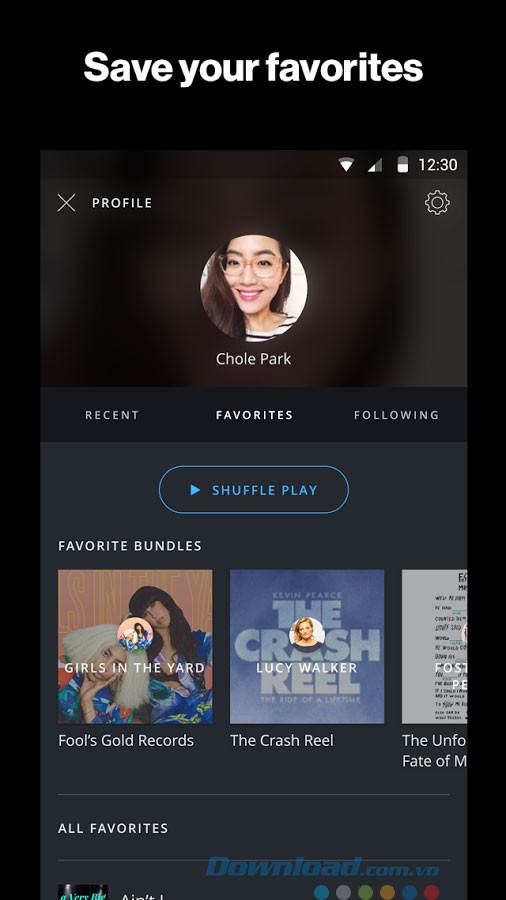 Đánh dấu chương trình yêu thích và chia sẻ với bạn bè