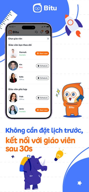 Không cần đặt lịch học trước