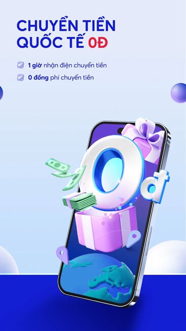 Miễn phí chuyển tiền quốc tế