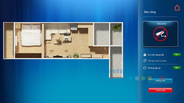 Giao diện điều khiển ban công