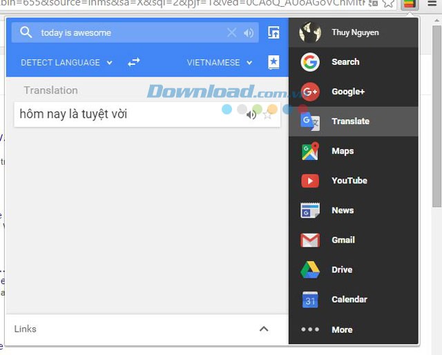 Dịch văn bản với Google Translate