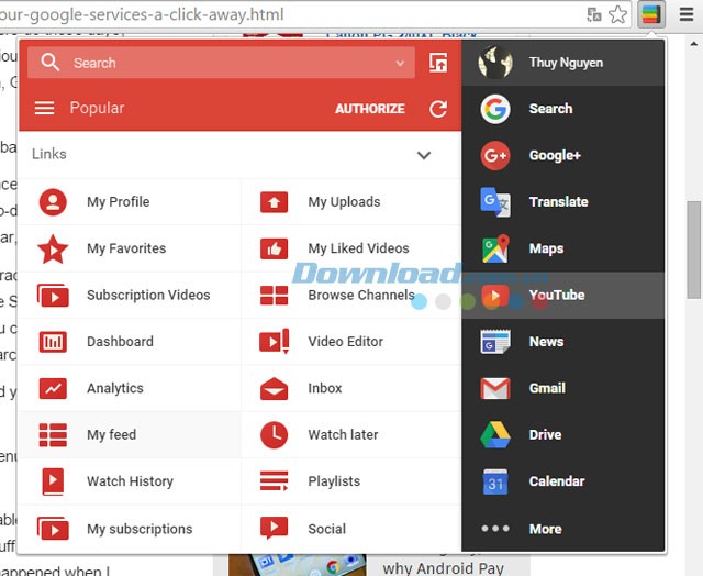 Tìm kiếm video YouTube