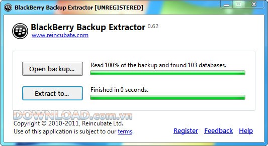 BlackBerry Backup Extractor