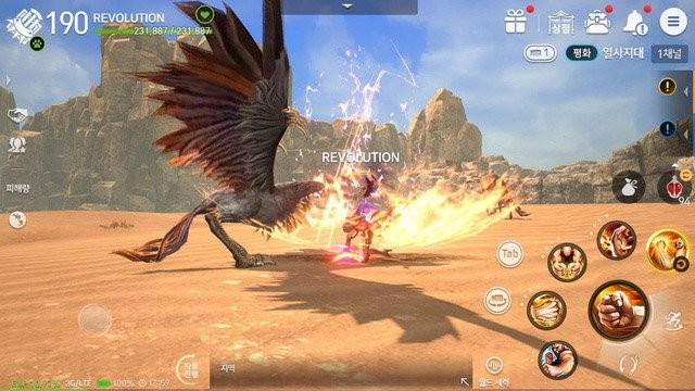 Giao diện chơi game Blade & Soul: Revolution