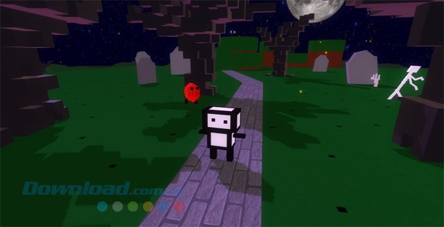 Điều khiển nhân vật trong game phiêu lưu Blanco cho máy tính