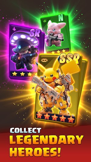 Thu thập các thẻ anh hùng huyền thoại trong game Blast Commander