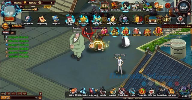 Giao diện chính Bleach Online