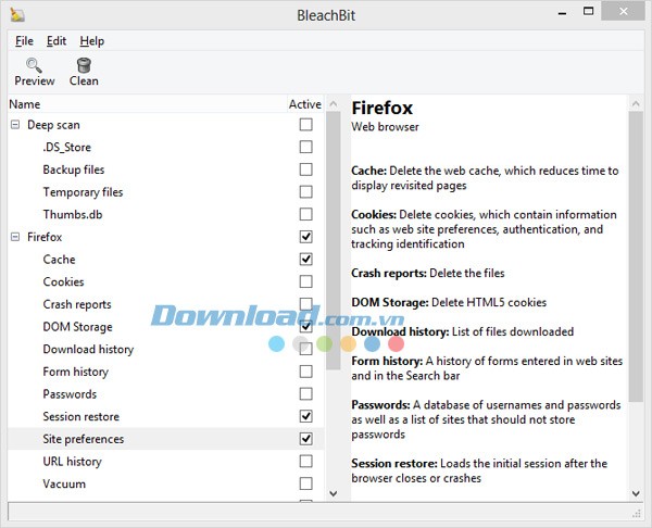 Tải BleachBit - Công cụ dọn dẹp hệ thống hiệu quả