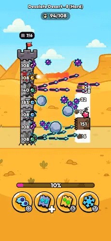 Đồ họa 2D đơn giản, hiệu ứng game độc đáo