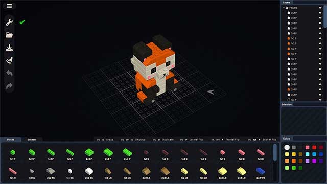 Các mô hình 3D nghệ thuật được tạo thành từ các khối xây dựng