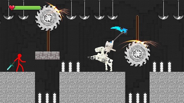 Tham gia trận chiến giữa người que và craftman trong game Block Fight Craft Adventure