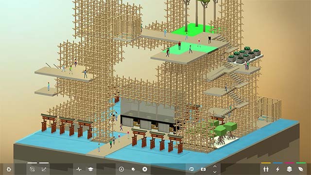 Tận dụng hơn 200 khối công trình có sẵn trong game Blockhood