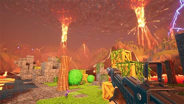 Môi trường sandbox của Block N Load 2 gợi nhớ đến Minecraft