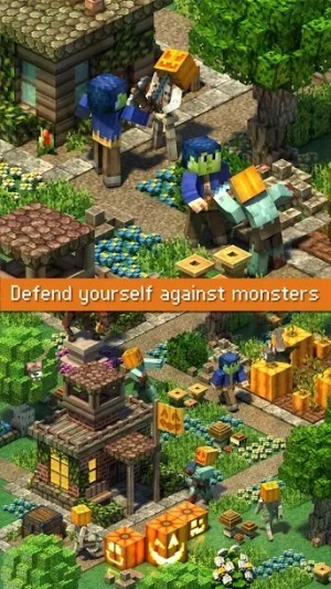 đánh bại quái vật, bảo vệ thành phố