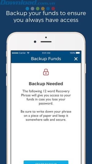 Đơn giản hóa việc sao lưu và phục hồi với một cụm từ phục hồi 12 từ.
