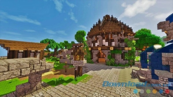 BlockCraft Mine Builder cho Android thiết kế đồ họa chất lượng cao với hiệu ứng tự nhiên bắt mắt