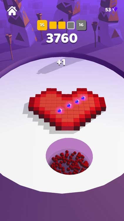 Điều khiển lỗ hổng không đáy hút mọi khối hộp trong tất cả level của Blocksbuster!