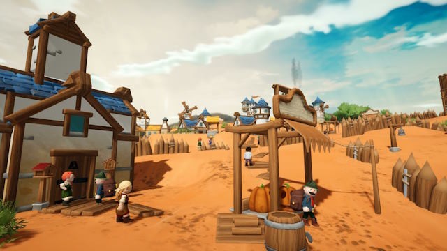 Thu thập tài nguyên, xây dựng và bảo vệ thị trấn