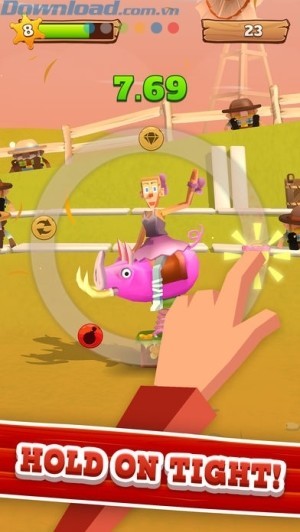 Nắm chặt sừng bò