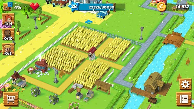 Trồng trọt, chăn nuôi, buôn bán và kết bạn trong game nông trại thư giãn Blocky Farm