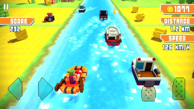 Đua tốc độ ở nhiều môi trường khác nhau trong game Blocky Highway: Traffic Racing