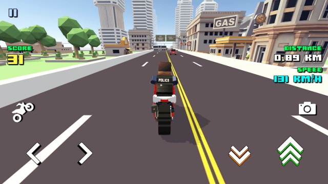 Trở thành tay đua moto trong game Blocky Moto Racing