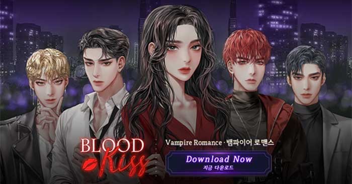 Blood Kiss là game mô phỏng Otome miễn phí chủ đề Ma cà rồng