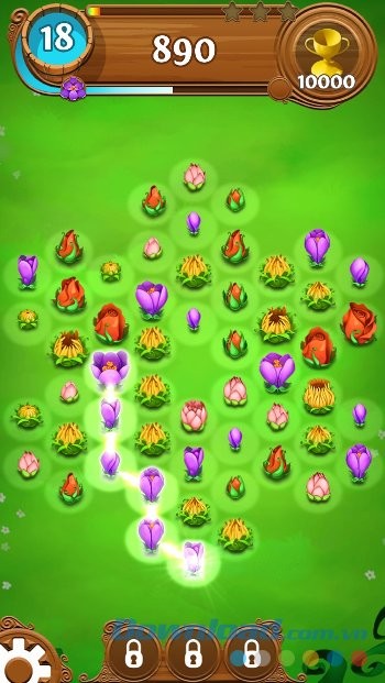 Nhiệm vụ nối những bông hoa liền kề