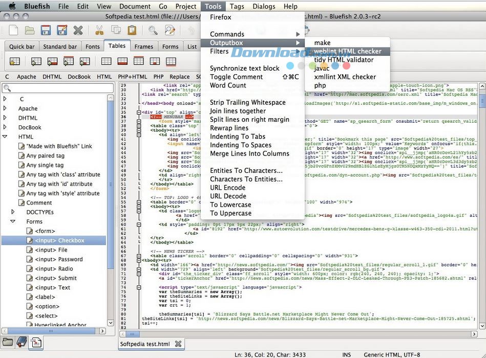 Bluefish mang đến các công cụ đa dạng