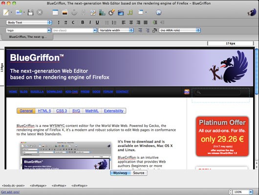 BlueGriffon For Linux (64 bit)
