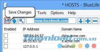 Lên danh sách tên miền nhanh chóng chỉ qua vài cú nhấp chuột