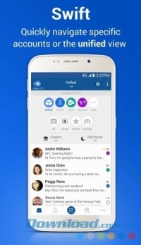 BlueMail cho Android quản lý nhiều email một lúc