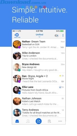 Quản lý email đơn giản, tiện lợi trên điện thoại với ứng dụng Blue Mail