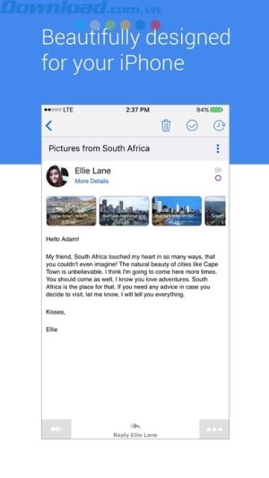 Giao diện được thiết kế đẹp cho iPhone