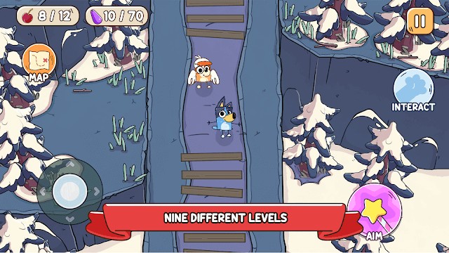 Bluey’s Quest for The Gold Pen có 9 màn chơi hấp dẫn, cho bạn đồng hành cùng chó Bluey
