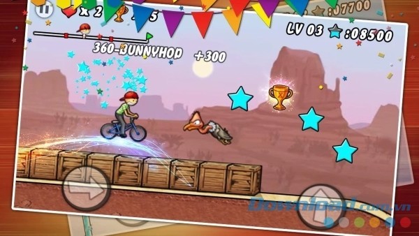 BMX Boy cho Android thử thách người chơi qua 3 môi trường khác nhau