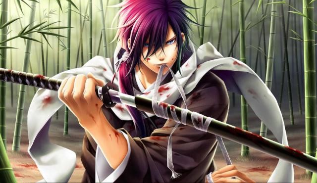 Hình nền anime ninja ở rừng trúc