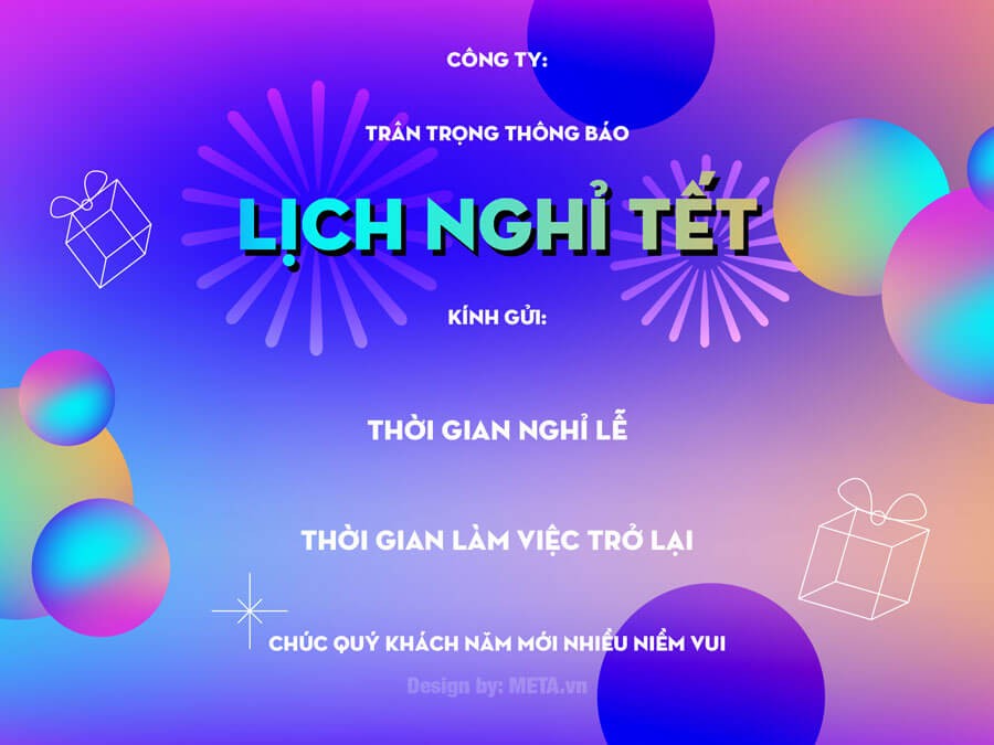 Download mẫu thông báo nghỉ Tết 2024