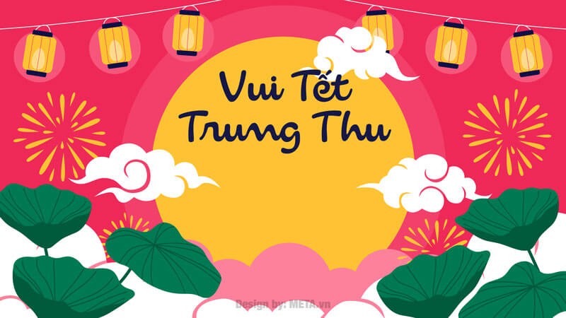 Tải backgroud Tết Trung Thu với lồng đèn, mặt trăng