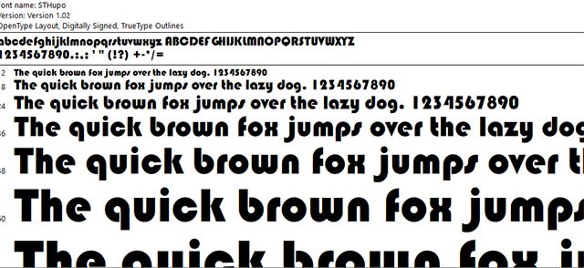 Font chữ viết tiếng Trung Quốc