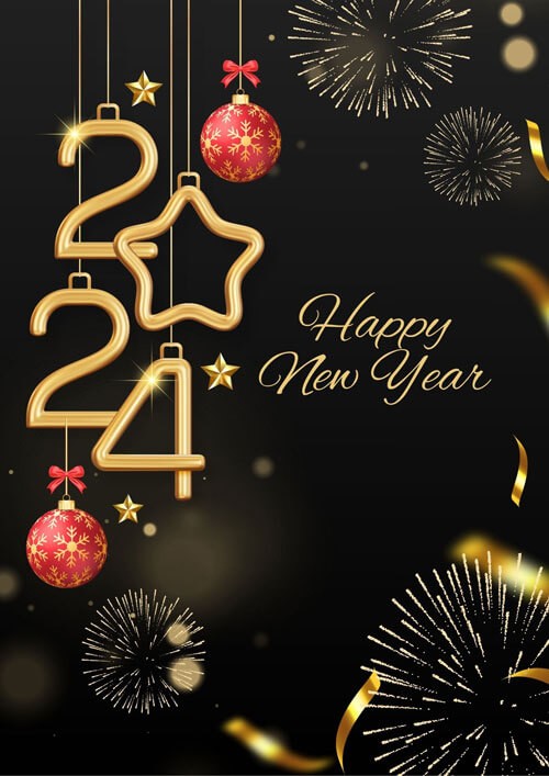 Mẫu Thiệp Chúc mừng năm mới 2024