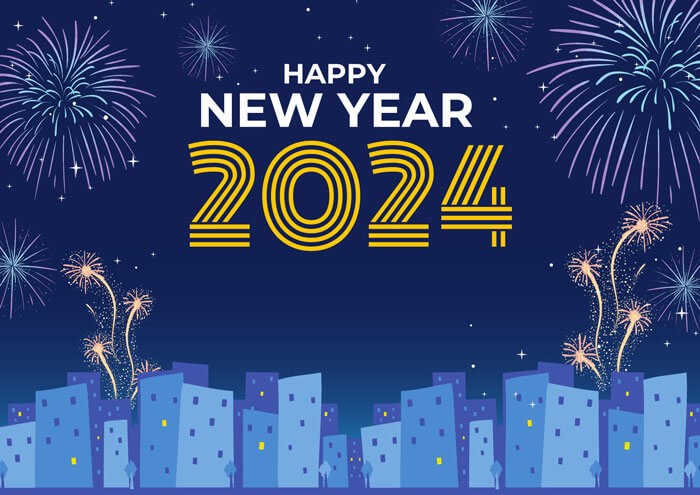 Thiệp Happy New Year 2024