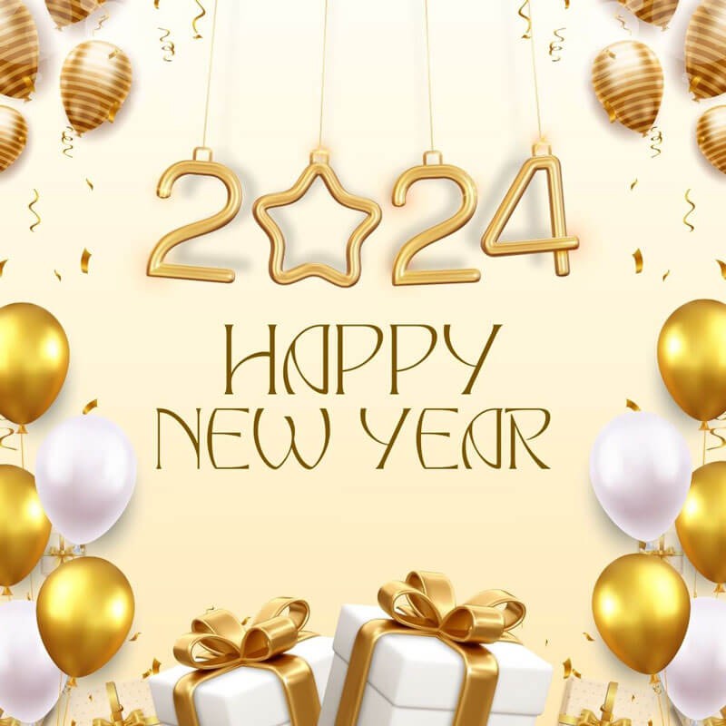 Mẫu thiệp chúc Tết Dương Lịch 2024