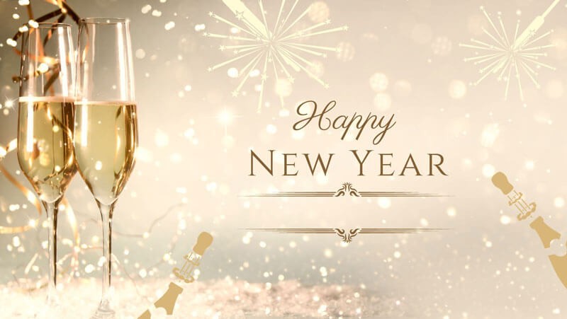 Thiệp mừng năm mới phong cách sang trọng