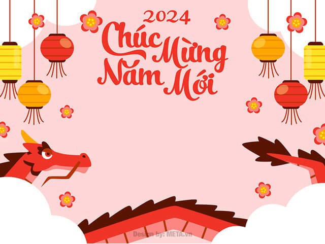 Thiệp chúc mừng năm mới Giáp Thìn 2024