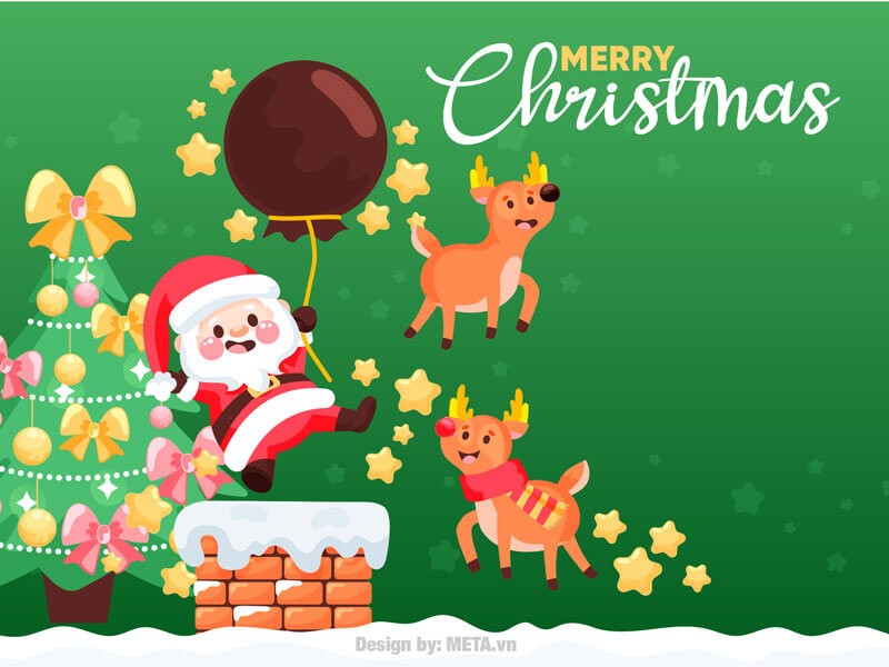 Mẫu thiệp chúc ngày Lễ Giáng Sinh dành cho bé