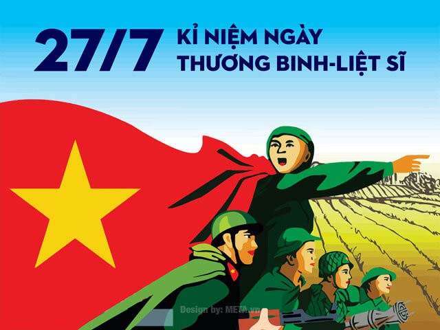 Thiệp kỉ niệm Ngày Thương Binh Liệt Sĩ Việt Nam