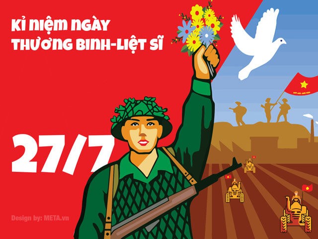 Thiệp chúc ngày Thương Binh Liệt Sĩ 27/7