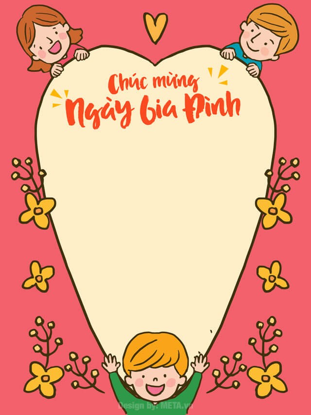 Thiệp mừng Ngày Gia Đình Việt Nam dễ thương